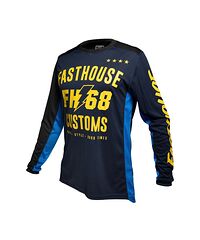 Fasthouse Worx 68 Crosströja Barn Svart Blå Gul