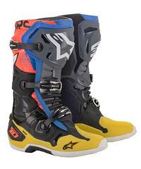 Alpinestars Tech 10 Crosstövlar Svart Grå Gul Blå