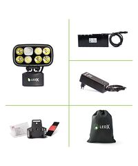 LedX Cobra 6500 X-Pand + Lampfäste För Hjälmar Och Stort Batteri