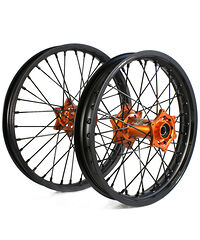 Holeshot Holeshot, Komplett Hjulset, 2,15/1,60, 19/21", BAK FRAM, MATT SVART ORANGE