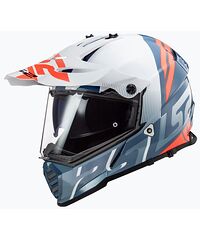 LS2 MX436 Pioneer EVO Hjälm Vit Blå