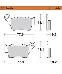 Moto-Master Moto-Master Bromsbelägg RoadPRO Sinter Bak