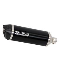 Arrow Arrow Aluminium Dark Race Tech Silencer With Carbon End Cap