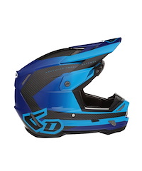 6D 6D ATR-3 Pure Crosshjälm (FIM) Blå Glansig