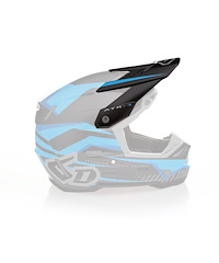 6D 6D ATR-3 Rival Hjälmskärm Cyan Glansig