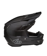 6D 6D ATR-3 Solid Crosshjälm (FIM) Svart Glansig