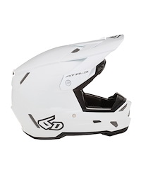 6D 6D ATR-3 Solid Crosshjälm (FIM) Vit Glansig