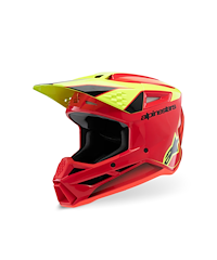 Alpinestars Alpinestars S-M3 Fray Crosshjälm Röd Neongul Svart