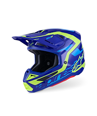 Alpinestars Alpinestars S-M7 Deed Crosshjälm Blå Neongul