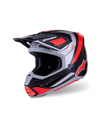 Alpinestars Alpinestars S-M7 Rise Crosshjälm Svart Silver Röd