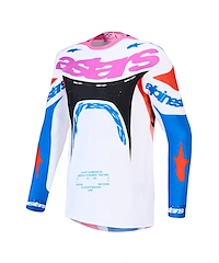 Alpinestars Supertech Dyna Crosströja Vit Blå Svart Lila