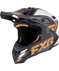 FXR FXR Helium Carbon Crosshjälm Guld Vit