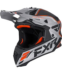 FXR FXR Helium Carbon Crosshjälm Orange Silver