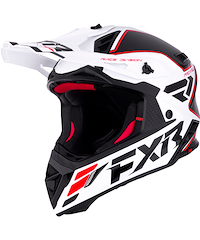 FXR FXR Helium Crosshjälm Röd Vit Svart