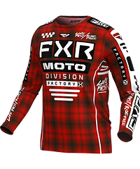 FXR FXR Podium Crosströja Barn Röd Plaid