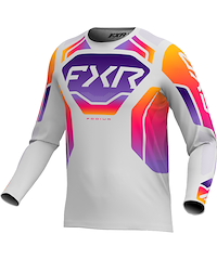 FXR FXR Podium Crosströja Grå Lila Orange Barn