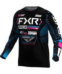 FXR FXR Podium Crosströja Svart Blå Rosa