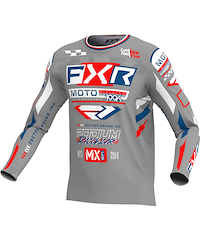 FXR FXR Podium Gladiator Crosströja Grå Vit Röd