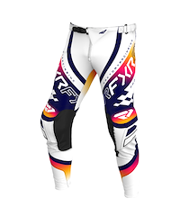 FXR Podium Swerve Crossbyxor Vit Blå Rosa
