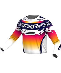 FXR Podium Swerve Crosströja Vit Blå Rosa