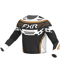 FXR Podium Swerve Crosströja Vit Svart Guld