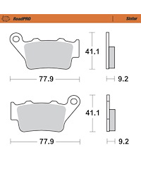 Moto-Master Moto-Master RoadPRO Sinter Bromsbelägg Bak