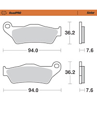 Moto-Master Moto-Master RoadPRO Sinter Bromsbelägg Fram