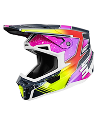 Shot Shot Lite Racing Crosshjälm Blå Neongul