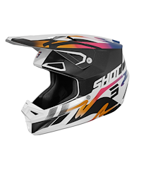 Shot Shot Speed Wave Crosshjälm Svart Vit