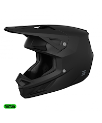 Shot Speed Solid Crosshjälm Svart Matt Barn