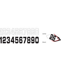PlaceholderBrand Why Stickers Siffror Stora 10St 20*11Cm Svart 0